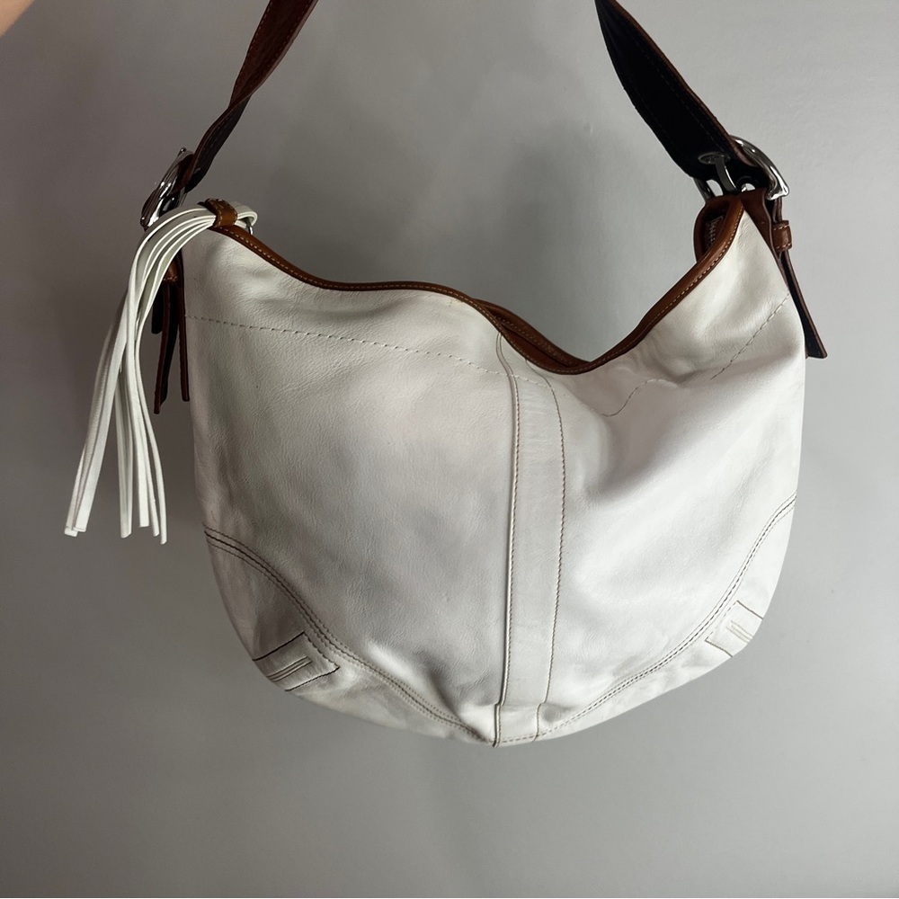 Y2K White coach hobo bag